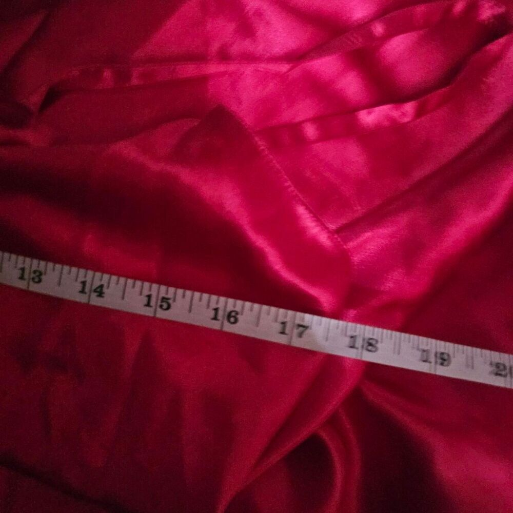 y2k 90s pink satin v neck maxi midi dress - Picture 5 of 5